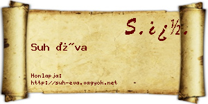 Suh Éva névjegykártya